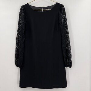 White House Black Market Lined Lace Sleeve Dress